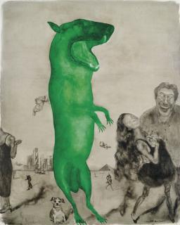 Zhou Chunya - Green Dog No. 3