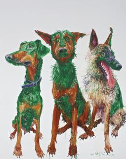 Zhou Chunya - Green Dog
