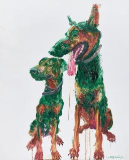 Zhou Chunya - Kahn And Xi’Er(Painted In 2007)