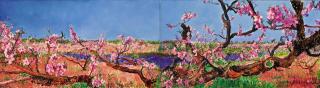 Zhou Chunya - Peach Blossom (Diptych)