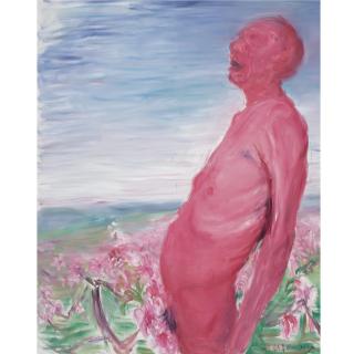 Zhou Chunya - Peach Flower Series: Red Person No. 2