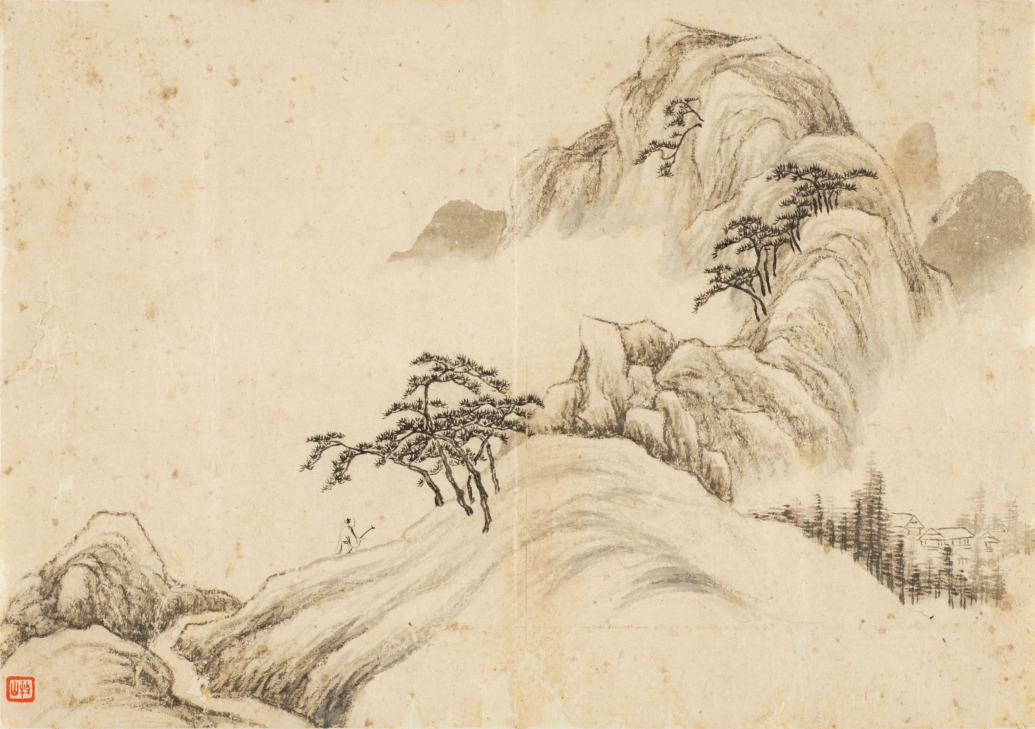 Zhou Li - Figures in Landscapes, 1743