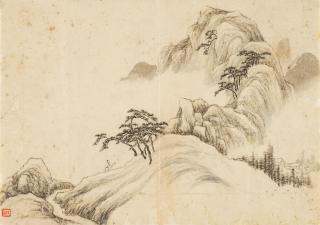 Zhou Li - Figures in Landscapes, 1743