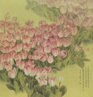 Zhou Zhongyao - Tulips in Bloom
