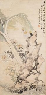 Zhu Cheng - Parrot and Chrysanthemum