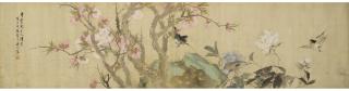 Zhu Cheng - Swallows, Rocks and Peaches, 1882
