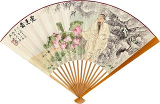 Zhu Meicun - Scholar Appreciating Water Lilies