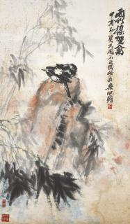 Zhu Qizhan - Birds on Rock