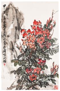 Zhu Qizhan - Flower and Rock
