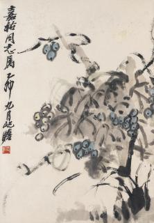 Zhu Qizhan - Grapes, 1975