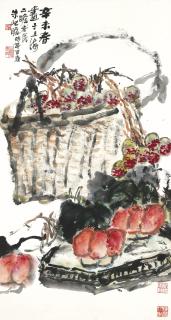 Zhu Qizhan - Lychee and Pumpkin