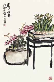 Zhu Qizhan - New Year Blossoms