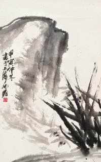 Zhu Qizhan - Orchid and Rocks