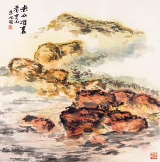 Zhu Qizhan - Red Mountains