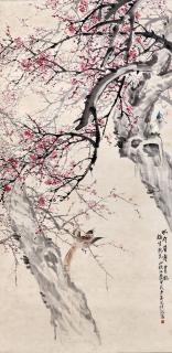 Zhu Wenhou - Plum Blossoms and Birds, 1934
