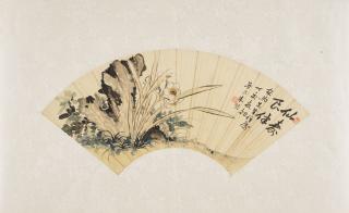 Zhu Xiong - Narcissus and Rock, 1827