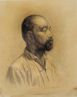 Zhuang Zi Man - Portrait of an old man