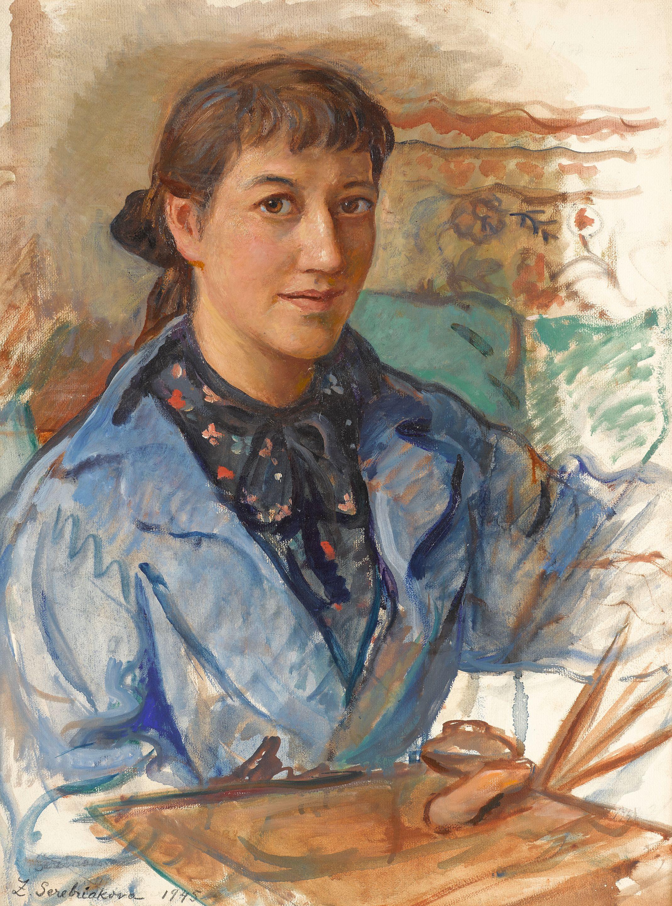 Zinaida Evgenievna Serebriakova - Self-portrait with brushes