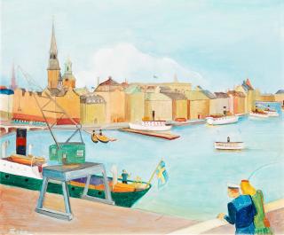 Zoia Krukovskya Lagerkrans - View over Old Town, Stockholm