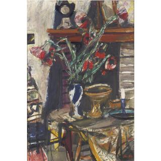 Zygmund Menkes - Interior With Poppies